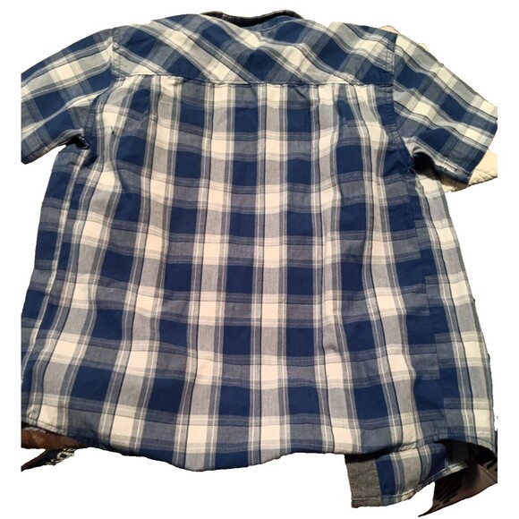 faded gear size 6 blue and grey button down short sleeve - Picture 3 of 4
